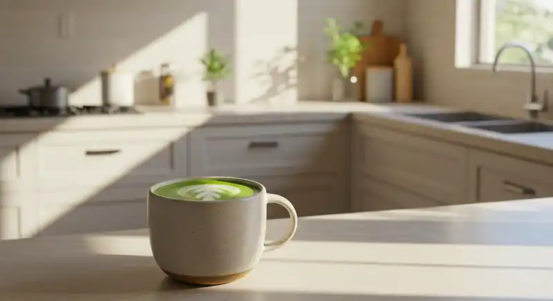 green matcha tea cup