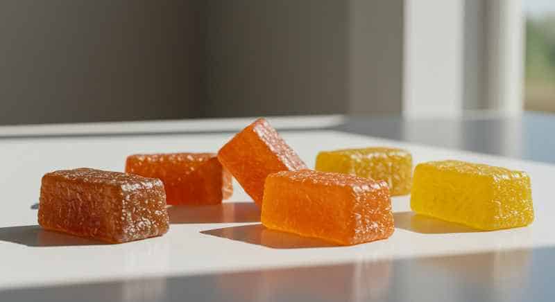 energy gummies on a table