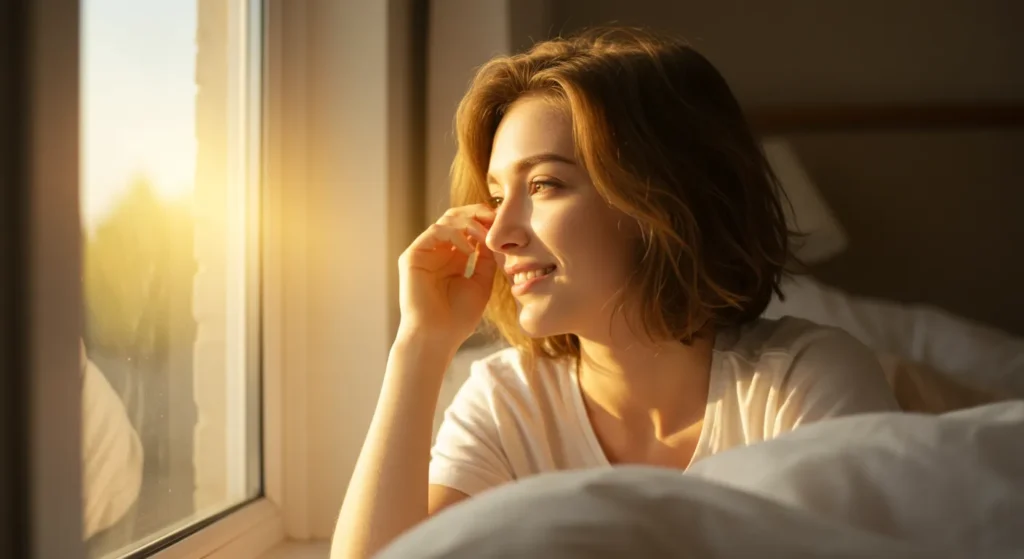 woman with sunlight