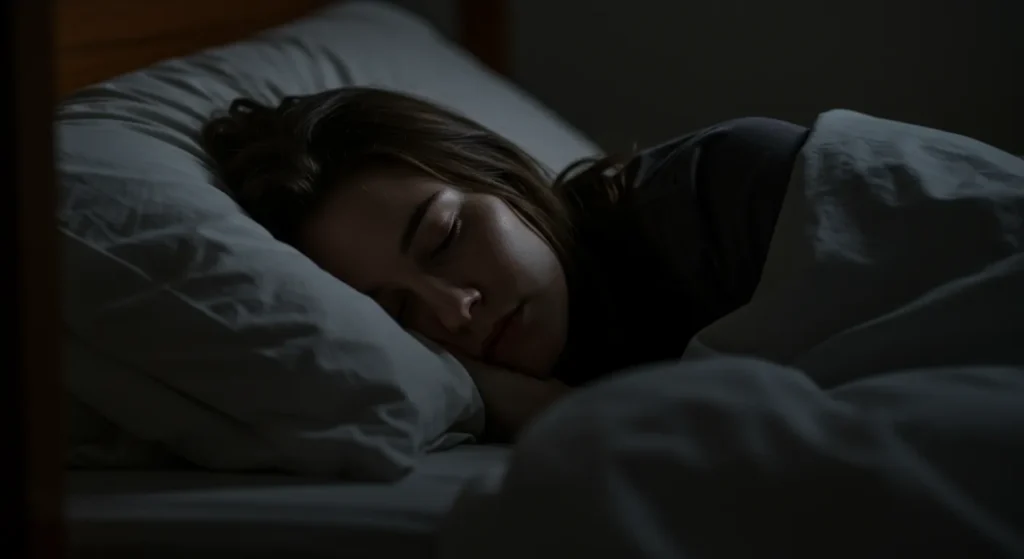 a woman sleeping
