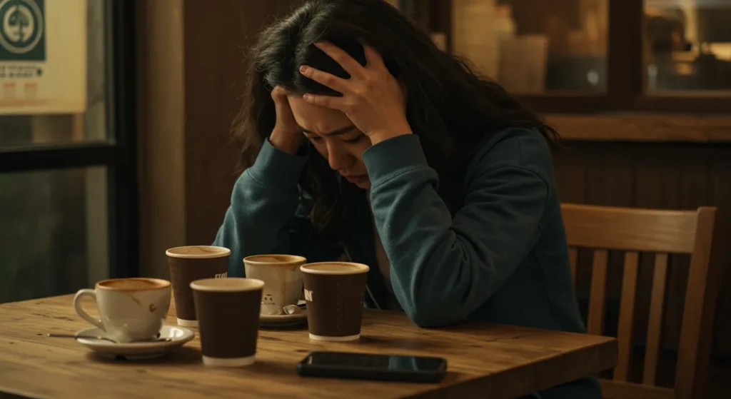 a woman stressed