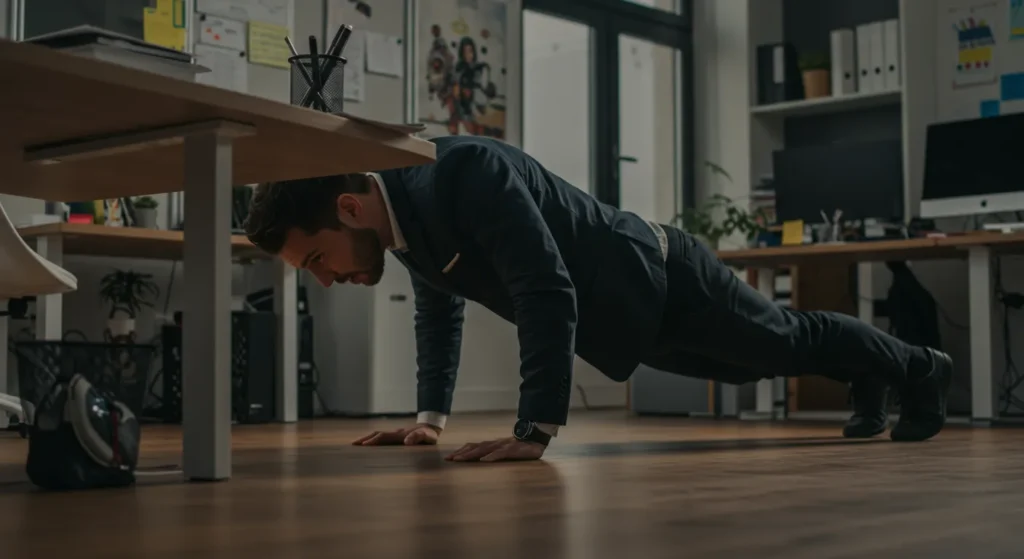 a man doing push-ups